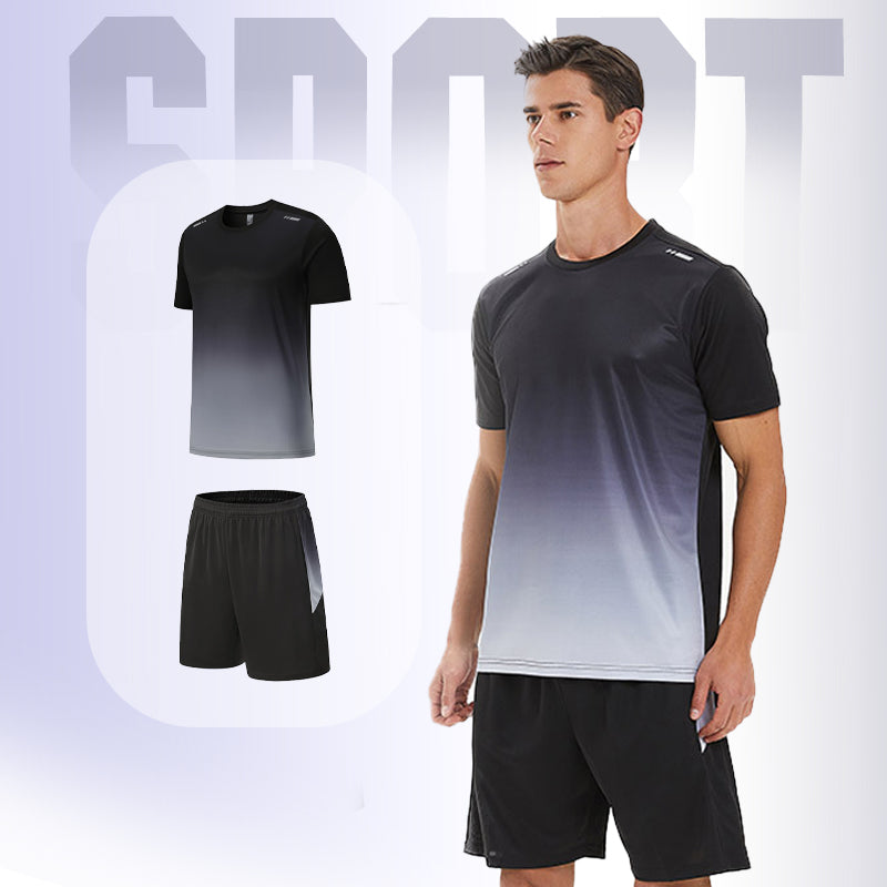 ☀️💦Men’s Loose-Fit Breathable Quick-Drying Athletic T-Shirt & Shorts Tracksuit