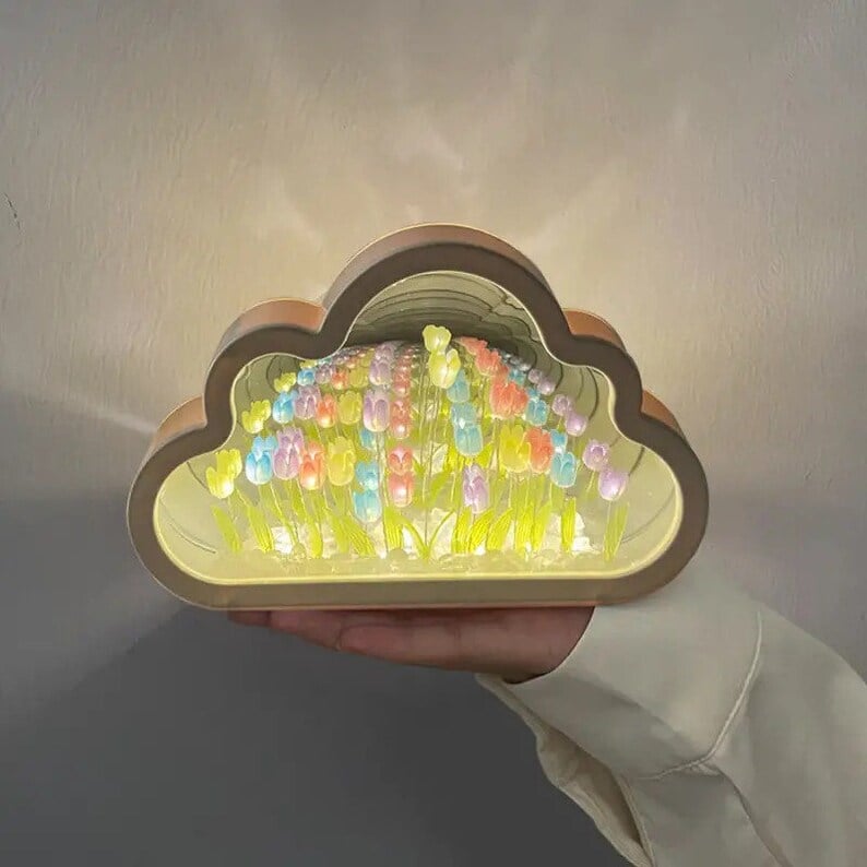 🎁Regalo cálido🌷Espejo infinito Tulip Clouds