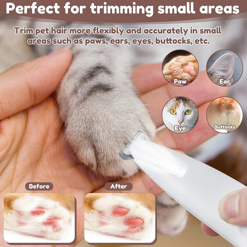 🎁Vente chaude⏳Rasoir pour animaux de compagnie rechargeable et étanche avec lumière LED