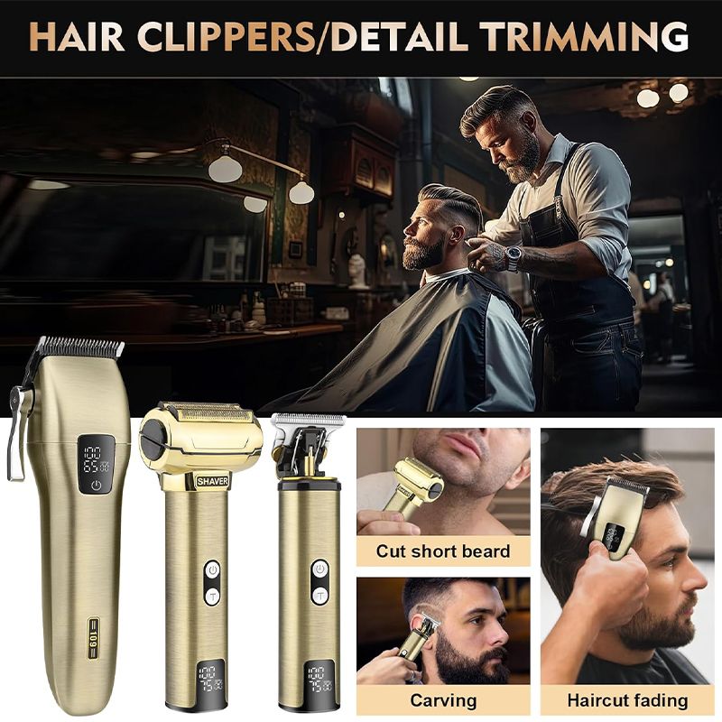 Clippers de cheveux électriques lavables professionnels et rasoir