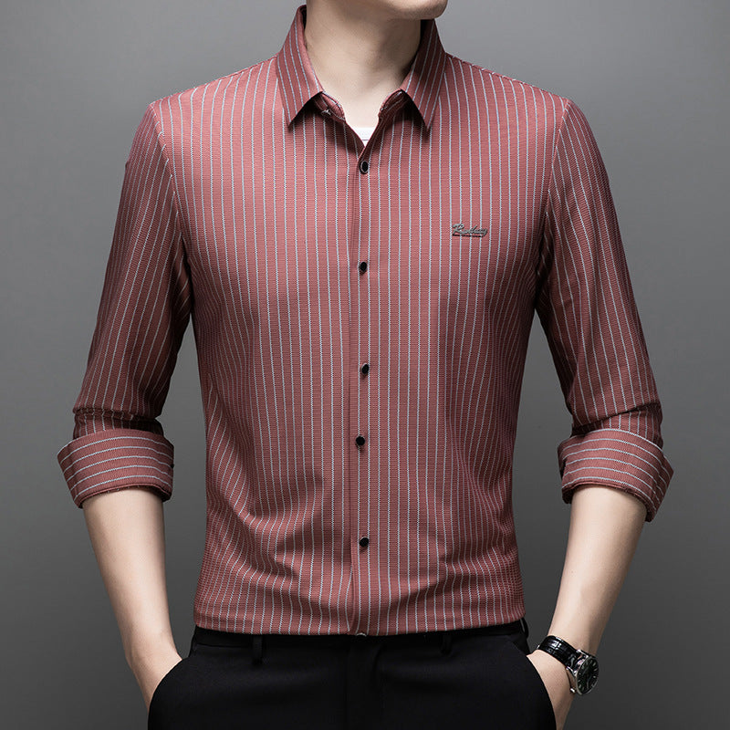 🎊Christmas sale - 50% Off🎊👔Men's Classic Wrinkle-Free Striped Shirt