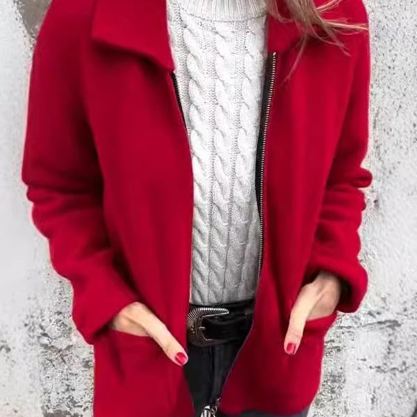 🍂Autumn Coat 🍂Women's Knitted Zipper Coat With Pockets