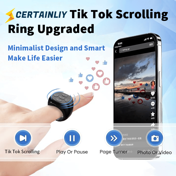 🎅Joulutarjoukset-50% POIS🔥Sormenpäällä langaton Bluetooth-kaukosäädin