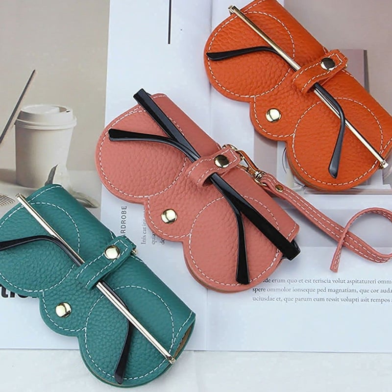 ✨VENTE CHAUDE ✨Sac à lunettes de soleil en cuir souple👓️
