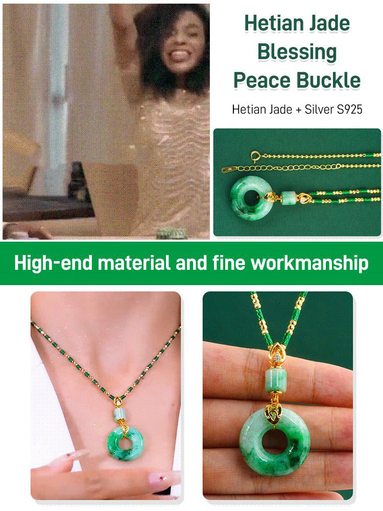 Valentine's Day Gifts——Hetian Jade Blessing and Safety Button