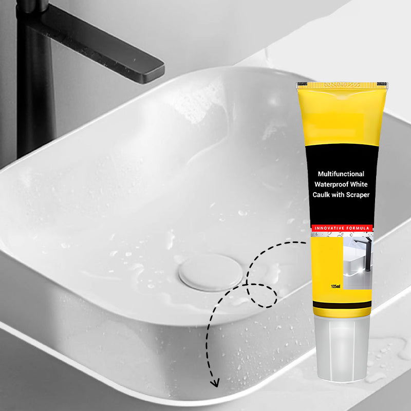 💥Black Friday Sales 50% OFF💥Multifunctional Waterproof White Caulk with Scraper