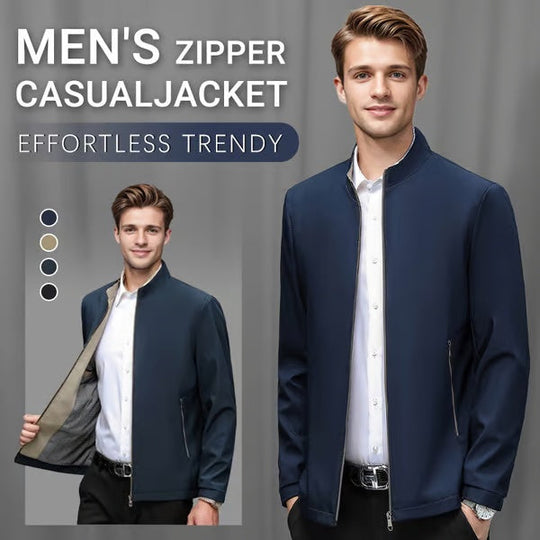 🔥Hot Sale 50% OFF🔥👑Fliwos® Men's Standing Collar Zipper Casual Jacket