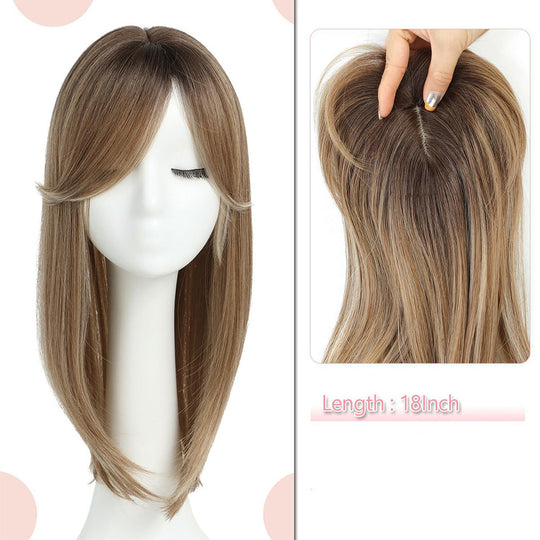 💇‍♀️ Layered Hair Topper with Bangs – Add Volume & Natural Look Instantly 💎✨