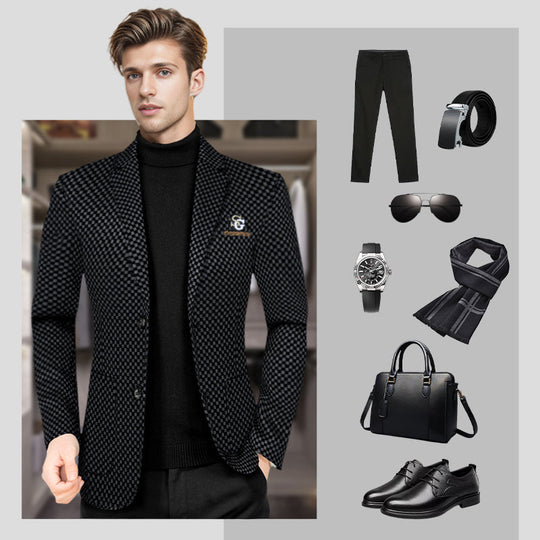🎉Black Friday Series - Early Bird Price💖Men's Slim-fit Casual Suit Jacket【Comfortable and warm】