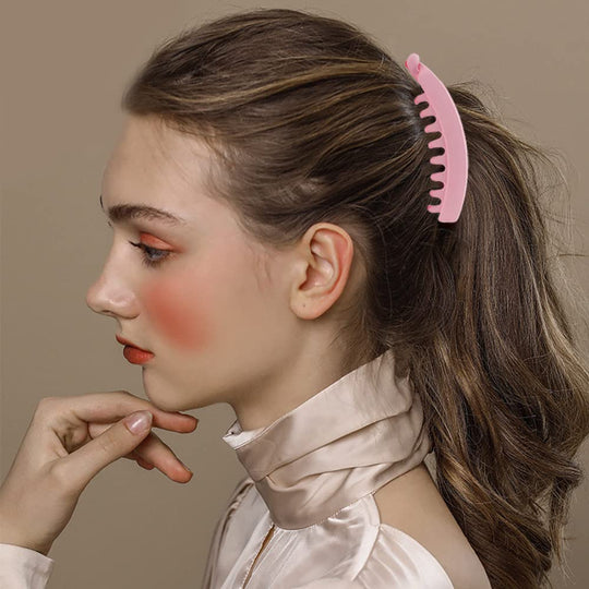 🥳HOT SALE🥳💞50K+ SOLD! Banana Hair Clips ! Non-slip, easy open & 6 colors. Elegant ponytails – grab yours! ✅