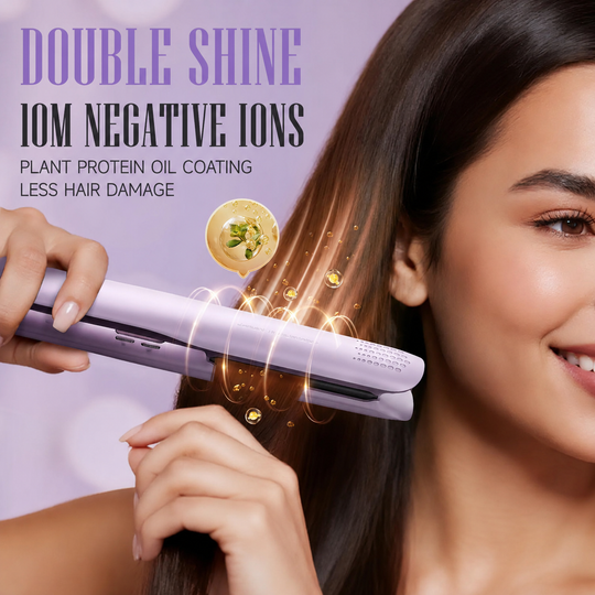 LENA Professional Flat Iron Hair Straightener Titanium Fast Heating Curler & Straightener 2 in 1