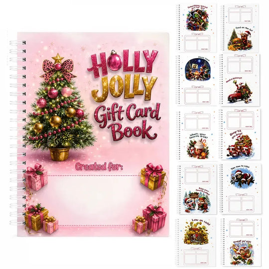 🔥🎁50% OFF!!!-Ready for Christmas!🎅Christmas Gift Card Booklet -👍DIY Spiral-Bound Christmas Gift Card Holder Book