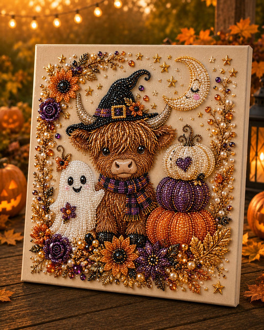Last Day 49% OFF Halloween Pearl Painting Kit – 5D DIY Beaded Art Craft Set with Full Tools  | Spooky Pumpkin, Witch & Black Cat Design  | Festive Wall Decor & Unique Gift for Adults & Teens