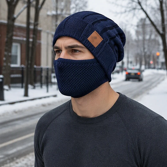 Winter Warm Beanie Hat with Face Cover