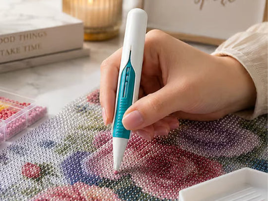 Automatic Diamond Painting Bead Dispenser Pen & Tray Set