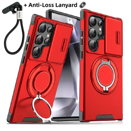 🥳2026 HOT SALE🥳💞50K+ SOLD!🎬🔥3-in-1 Magnetic Case for Samsung – Snap & Go Stand + Raised Camera Guard + Full Protection. Your all-in-one daily shield. 🛡️🧲