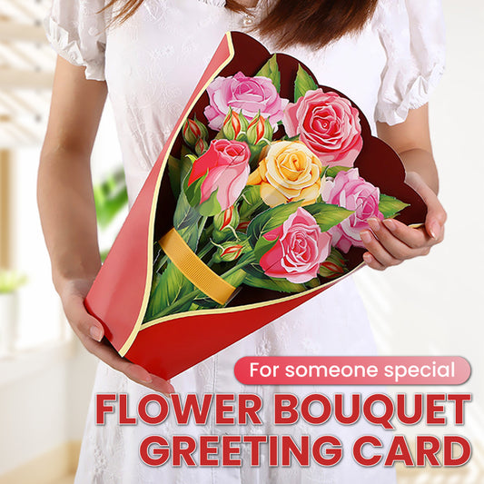 💕Mother's Day Gift💐🎁Pop Up Flower Bouquet Greeting Card
