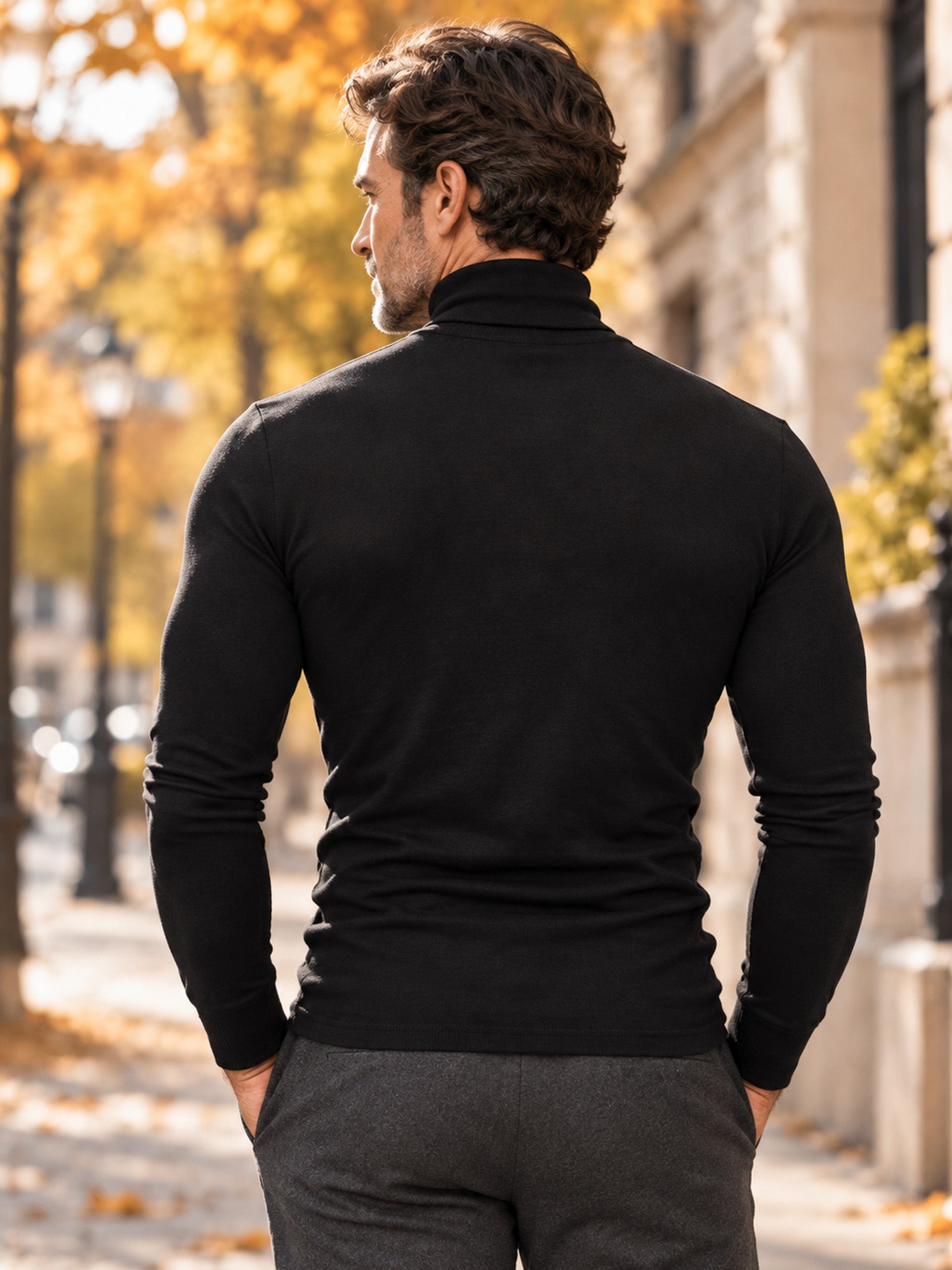 Men's Slim Fit Mock Turtleneck Top – Sleek, Stretchy, Modern Everyday Essential