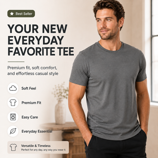👕 LIMITED-TIME 40% OFF! ✨ Men’s Short Sleeve Crew Neck T-Shirts