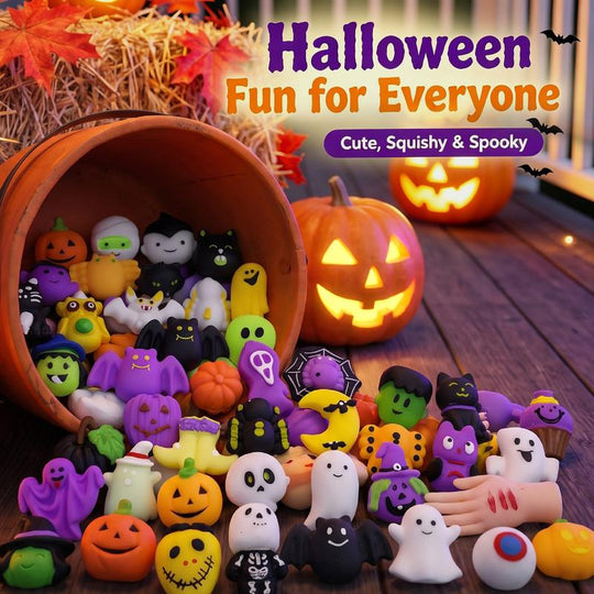 🎃 40% OFF! Halloween Squishy Toy Set🪄Washable & Reusable🧹Party Favors & Trick-or-Treat 👻