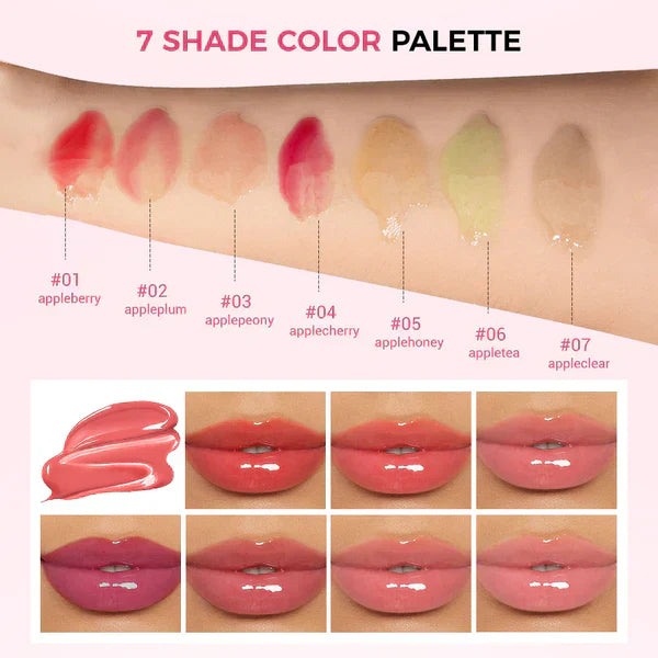 ⏳2026 NEW YEAR💥BUY 1 GET 1 FREE⚡50K+ SOLD!✨Nooni Apple Hydrating Moisturizer Plump Transfer-proof Glossy Lip Stain Oil💋