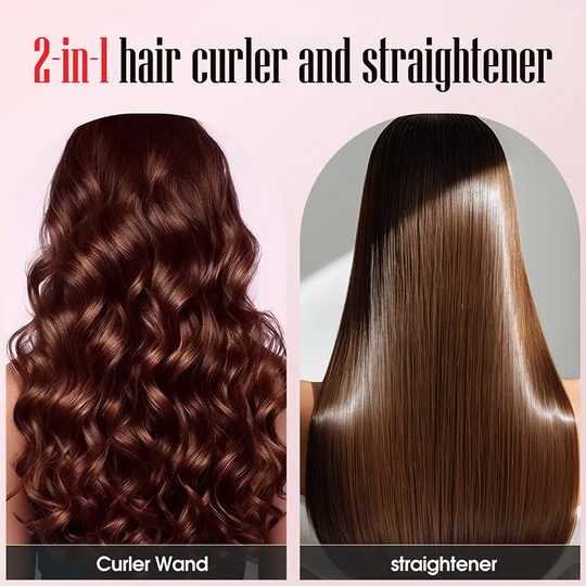 LENA Professional Flat Iron Hair Straightener Titanium Fast Heating Curler & Straightener 2 in 1