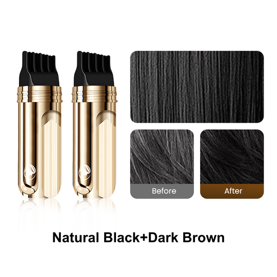 Kaks-ühes mugav juuksevärvi kamm hallidele juustele