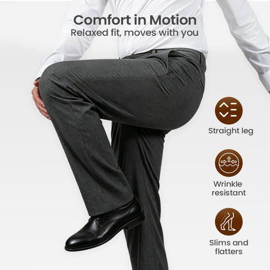 🥳Men's Casual Wide-Leg Pants – Breezy pleated front, easy pull-on style👖