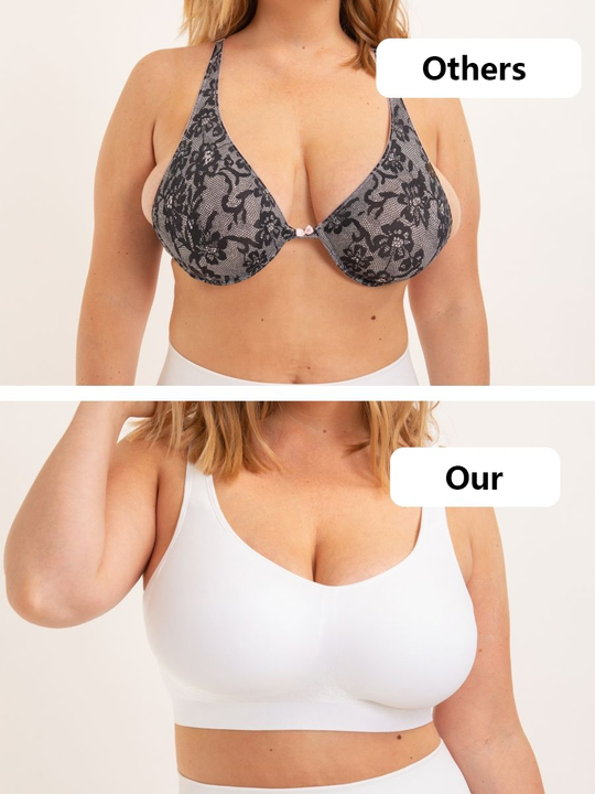 ubras Seamless Bras for Women Full Coverage Wireless Bralette Widen Straps Side Comfortable Breathable