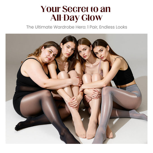 👠BUY 1 GET 1 FREE!❤️Transparent High-Waisted Shiny Sheer Tights for Women - Sheer & Comfortable