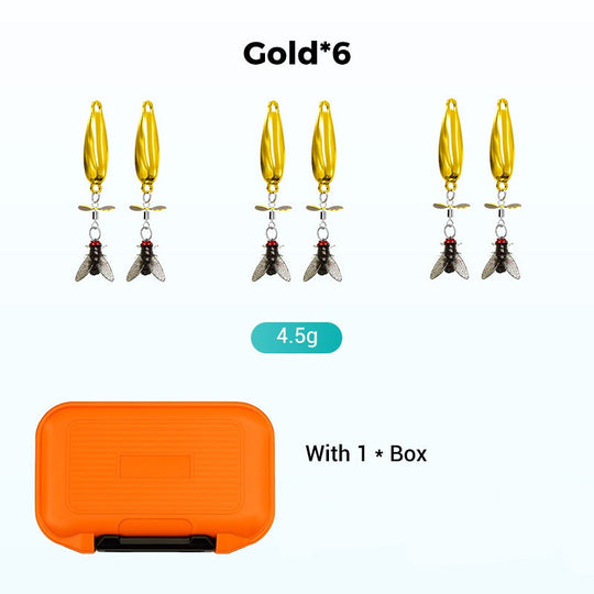 Metal Propeller Fishing Lure for Catching Fish🎣Value 6PCS Set - Catch Trophy Fish!