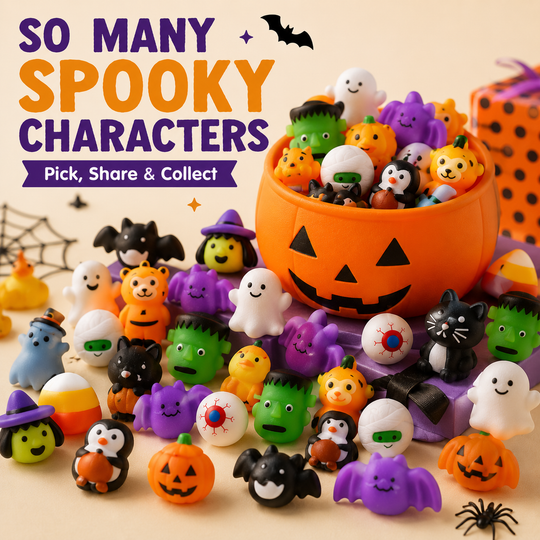 Halloween Mochi Squishy Toys – Cute Sensory Party Favors & Goodie Bag Fillers