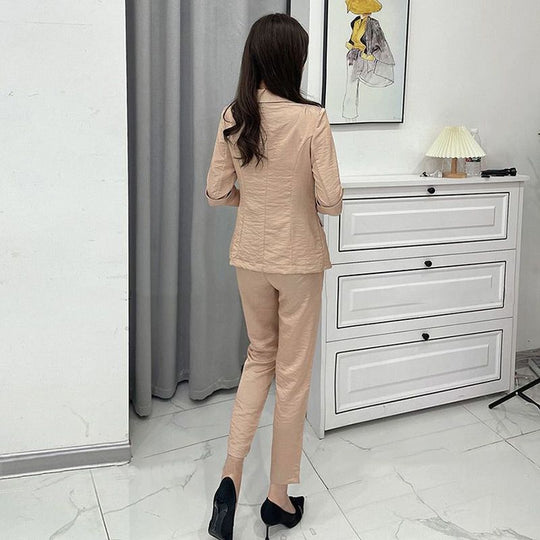Naisten muodin rento yritys 3-osainen sarja (Blazer+Camisole+Pants)