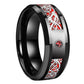 8mm Titanium Steel Celtic Dragon Carbon Fiber Ring