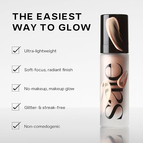 Saie Glowy Super Gel - Hydrating Makeup Primer and Illuminating Glow Serum Enriched with Vitamin C