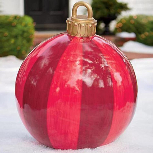 🎊Jualan Krismas - Diskaun 50%.🎊Bola Berhias kembung PVC Krismas luar