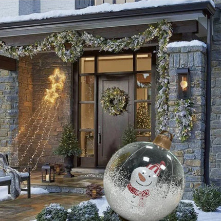 🎊Jualan Krismas - Diskaun 50%.🎊Bola Berhias kembung PVC Krismas luar