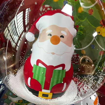 🎊Jualan Krismas - Diskaun 50%.🎊Bola Berhias kembung PVC Krismas luar