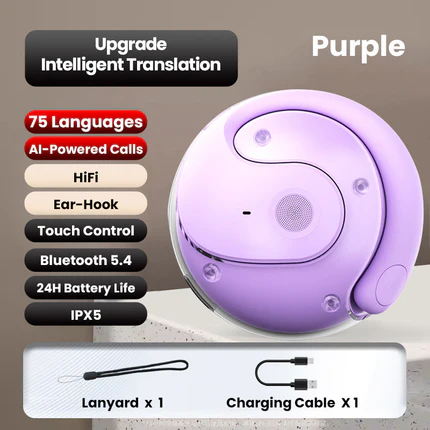 ✨Ny ankomst✨Bluetooth-hodetelefoner med åpne øren og oversettelsesfunksjon