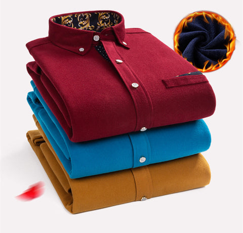 Hot Sale - 49% OFF💥Men's High Quality Corduroy Warm Winter Shirt Thick Fleece