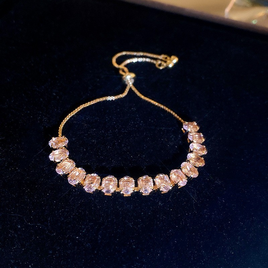 💖VARMT UDSALG 50% RABAT💖✨Armbånd med kobberindlagt kubisk zirkoniasten, udsøgt luksuriøst glitrende tilbehør til kvinder