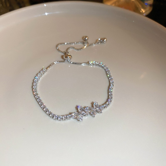 💖VARMT UDSALG 50% RABAT💖✨Armbånd med kobberindlagt kubisk zirkoniasten, udsøgt luksuriøst glitrende tilbehør til kvinder