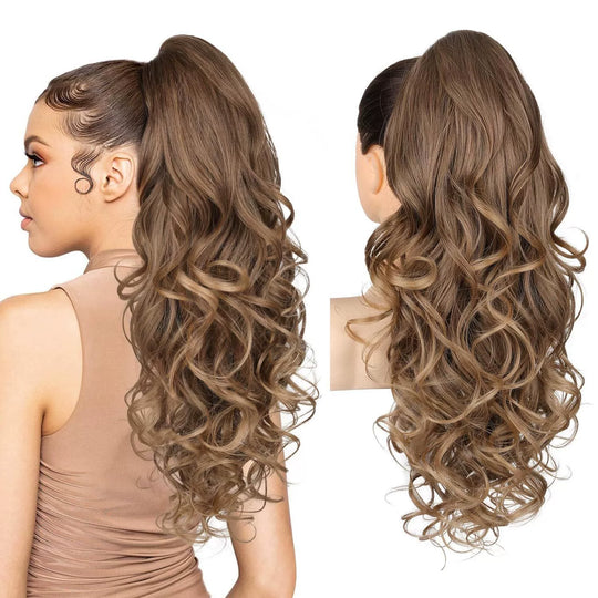 💜Limited time promotion 50%OFF💜Clip-on Wavy Ponytail Extension