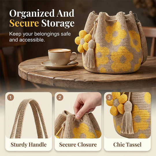🔥2026 HOT SALE🔥【Limited Offer】50% Off ✨Crochet Bucket Bag for Women——One tote. Endless summer vibes.🌼