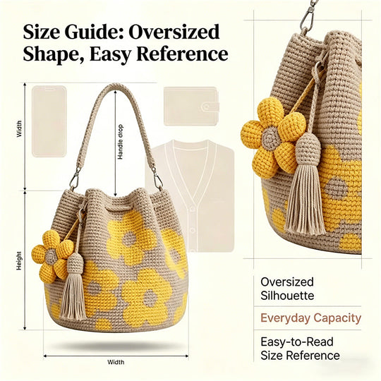 🔥2026 HOT SALE🔥【Limited Offer】50% Off ✨Crochet Bucket Bag for Women——One tote. Endless summer vibes.🌼