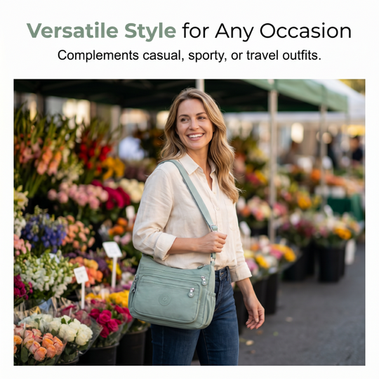 ⏳Time-Limited Special 60% Off⏰Lightweight Multi-Pocket Nylon Crossbody Bag – Lightweight, Water-Resistant & Perfect For Everyday Adventures 👜