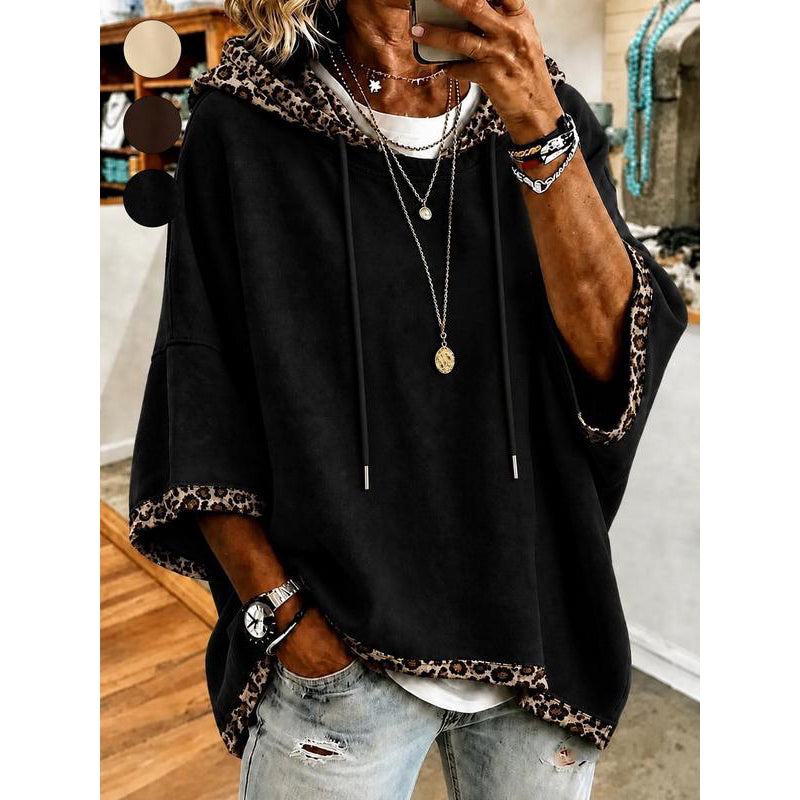 💖LAST DAY SALE 50% OFF!!🧥Seasonal Style - Relaxed Pullover Hoodie with Half-Sleeve Cut – Flattering Loose Fit & Modern Aesthetic for Transitional Weather
