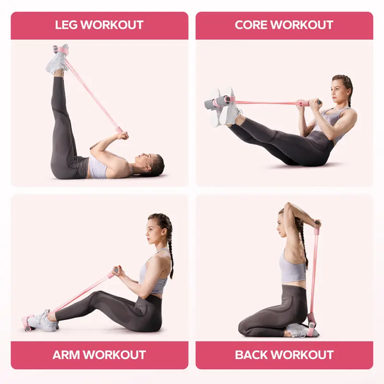 Merach Multifunction Pedal Resistance Band, Elastic Pull Rope Fitness, Full-Body Workout at Home Gym