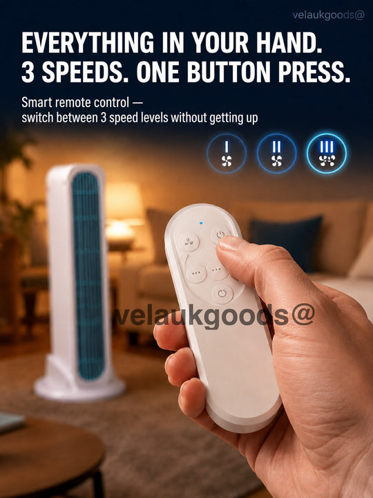 【Cool the Entire Room in 90 Seconds】Tower Fan—an air conditioner that can be used in both upright and horizontal positions