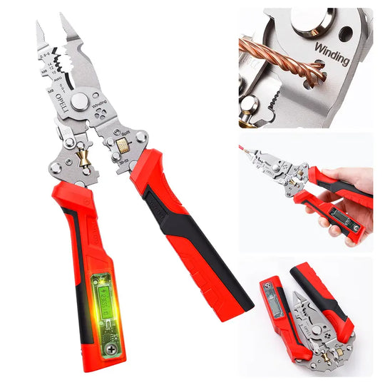 ⏰LAST DAY SALE 49% OFF🔥🛠️Wire Stripping Pliers – Multi-Function Cutting & Voltage Detection Tool For Safer Electrical Work🔌